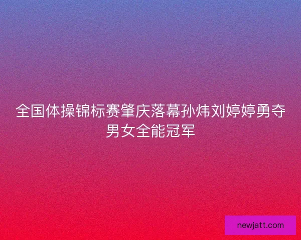 全国体操锦标赛肇庆落幕孙炜刘婷婷勇夺男女全能冠军